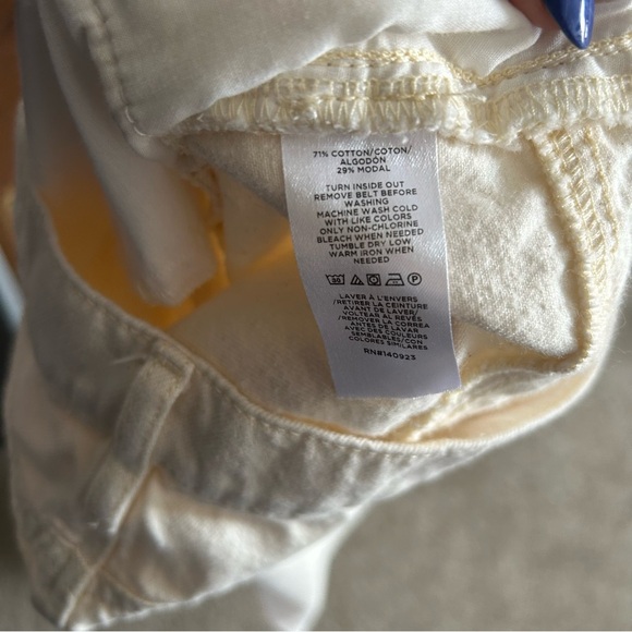 Loft The Palazzo cream wide leg jeans no belt 30-10 - Picture 7 of 10